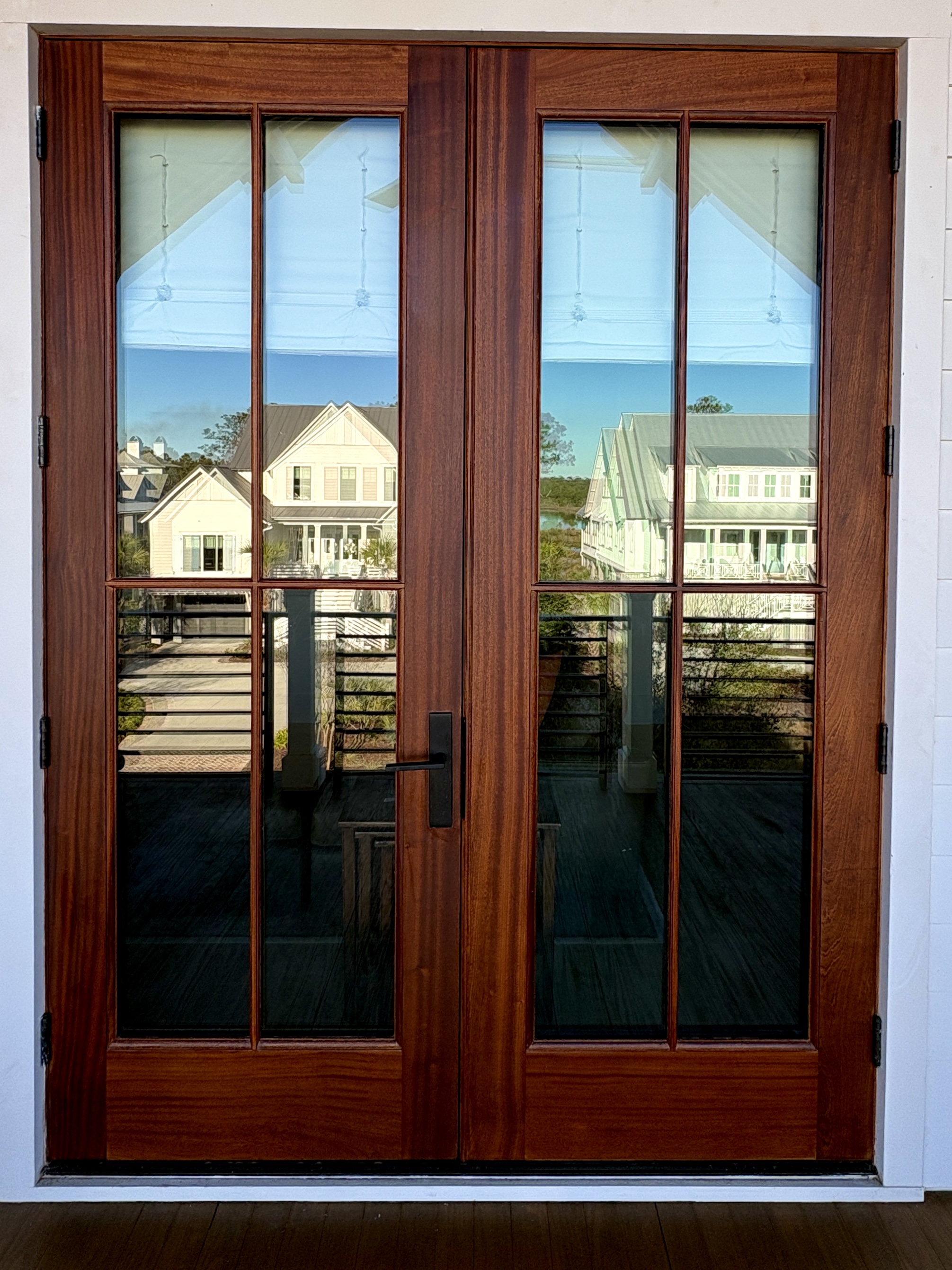 Refinished front door with premium protective finish